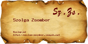 Szolga Zsombor névjegykártya